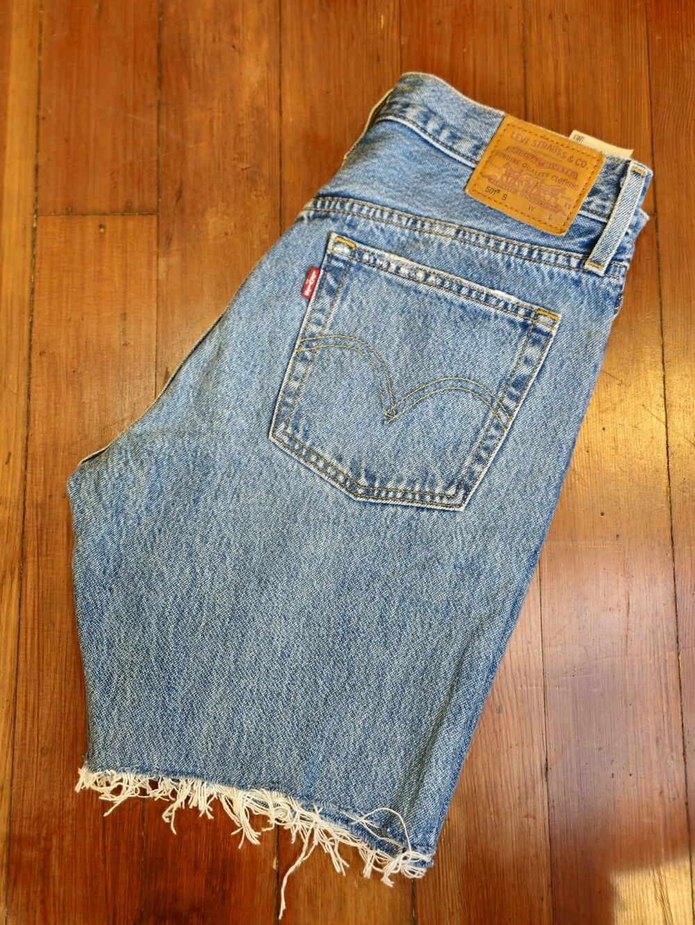 Levi's Medium Wash Button Fly Cut Off Jean Shorts